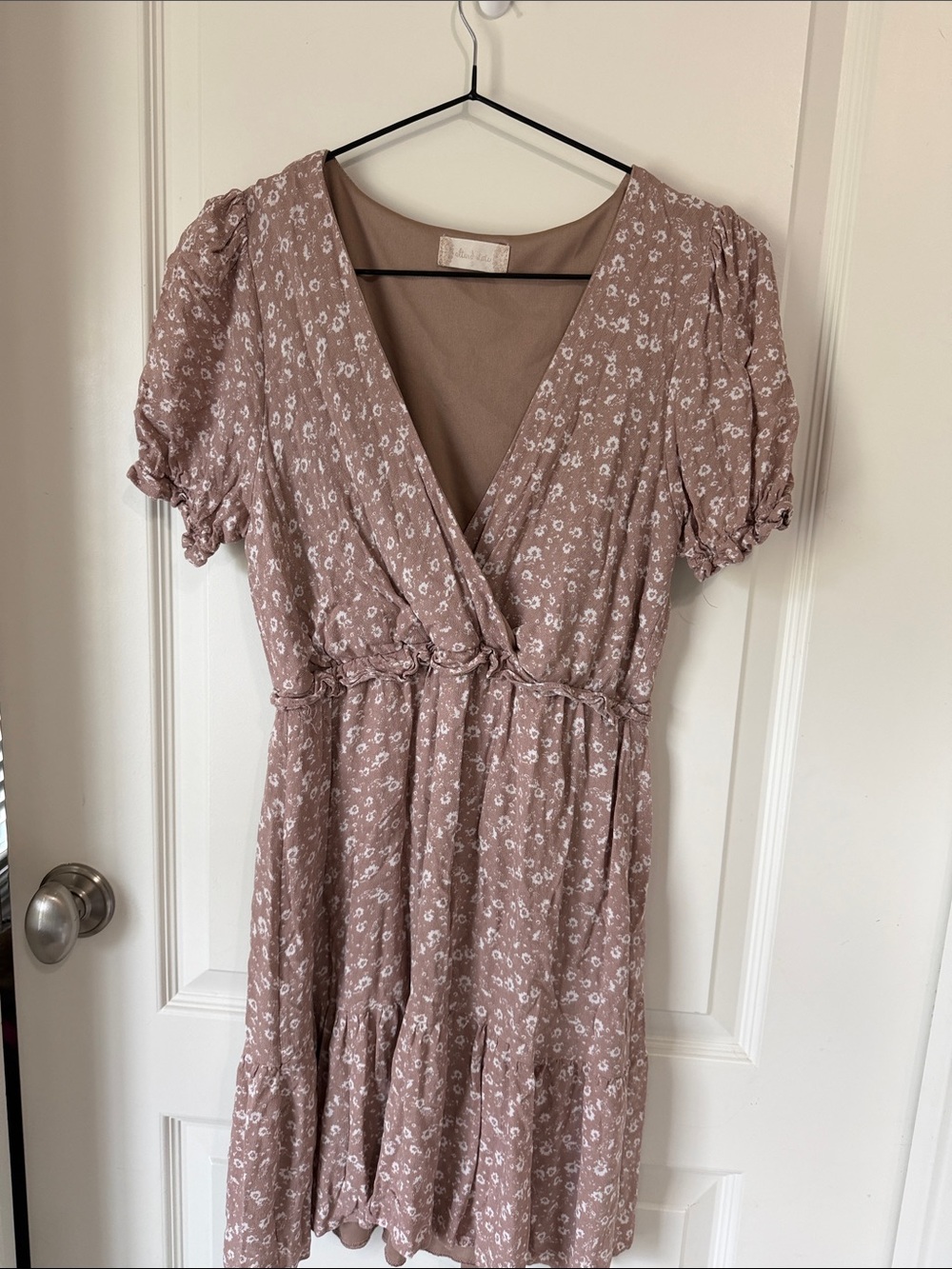 Altar'd State Dusty Mauve Floral Wrap Dress